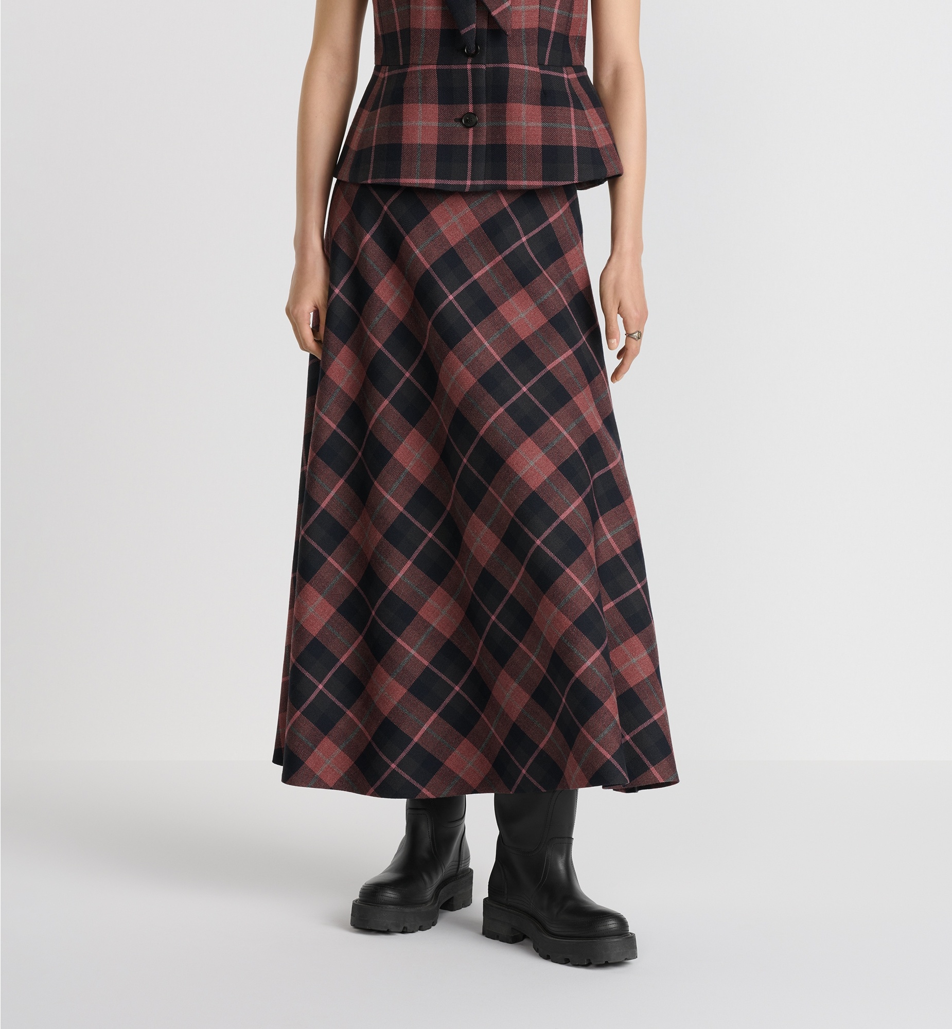 Flared Mid-Length Skirt - 4