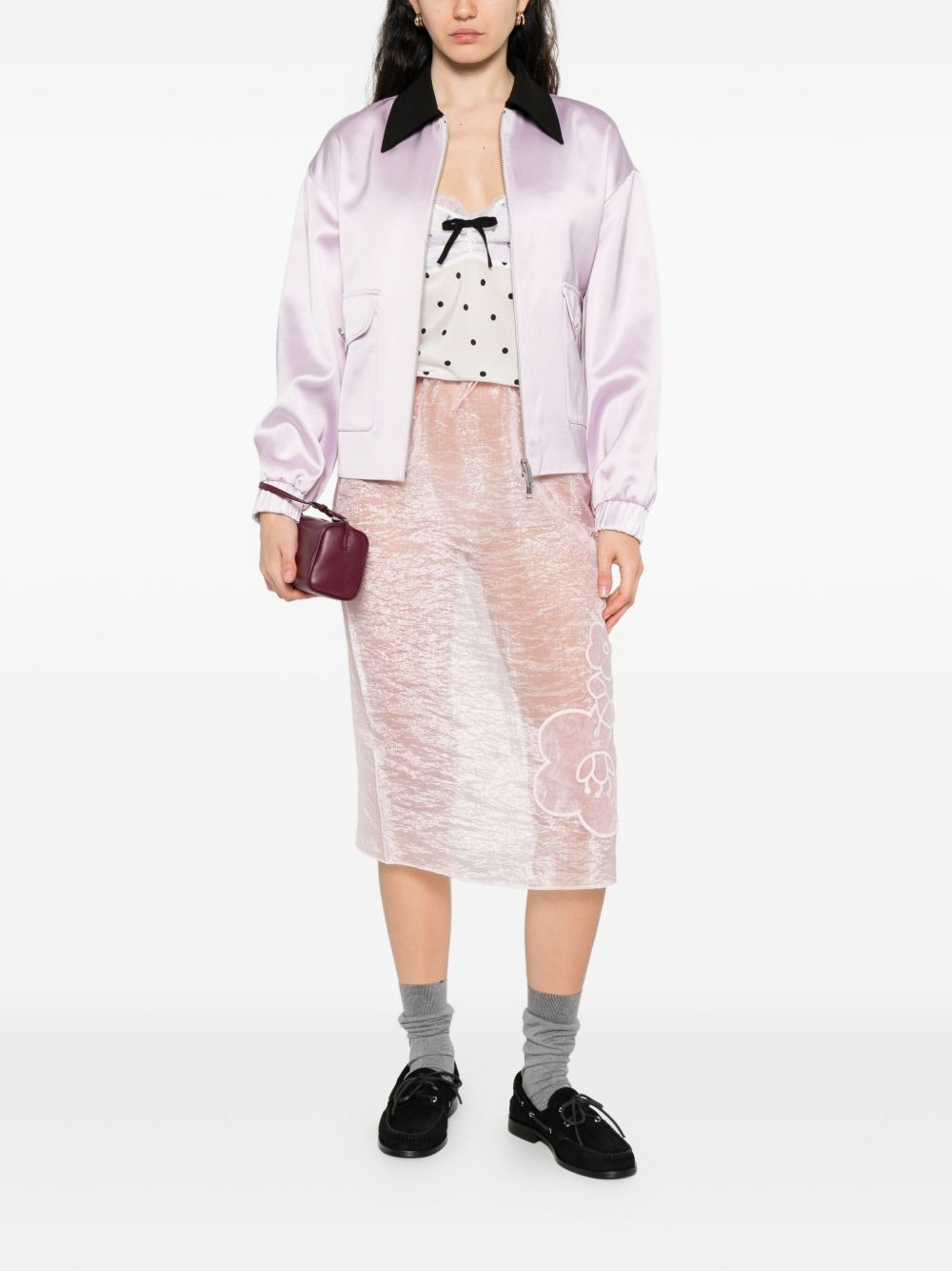 contrast-collar jacket - 2