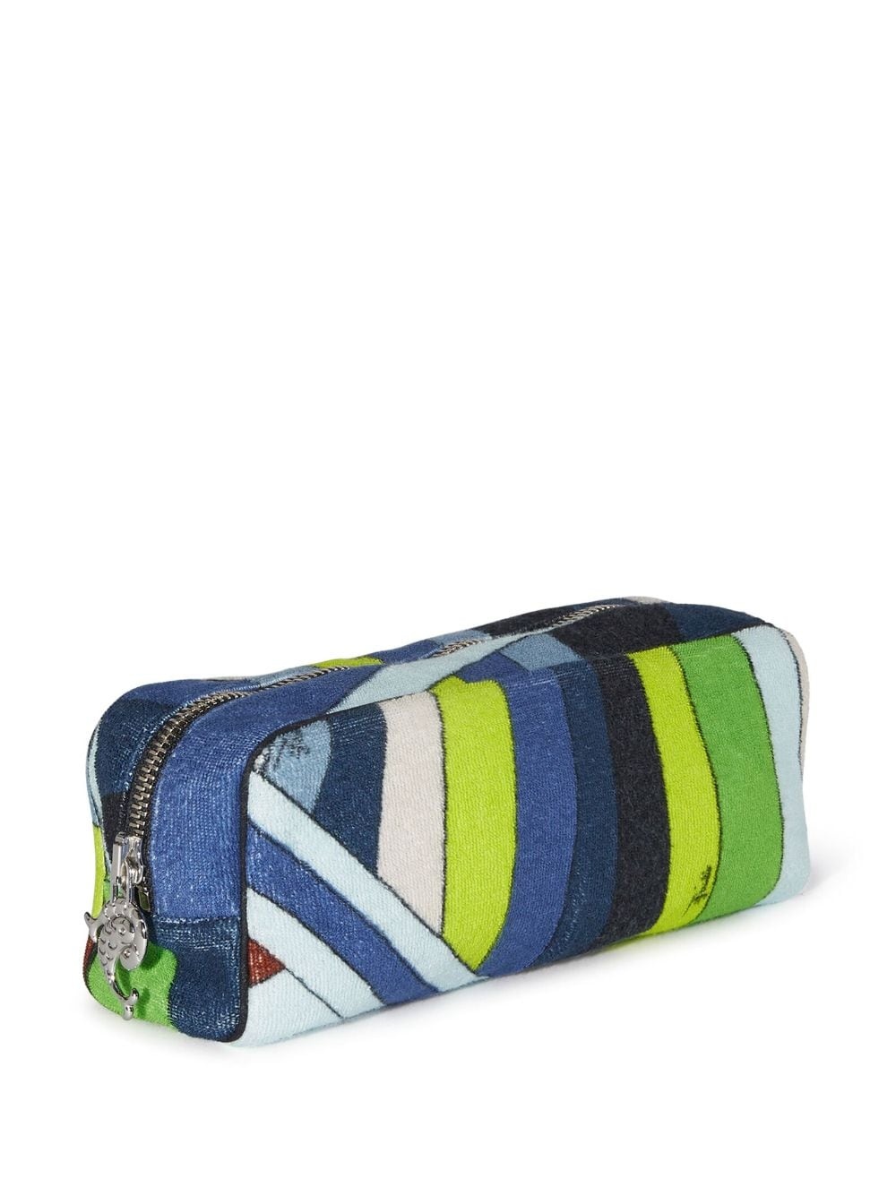 stripe-print textured make up bag - 2