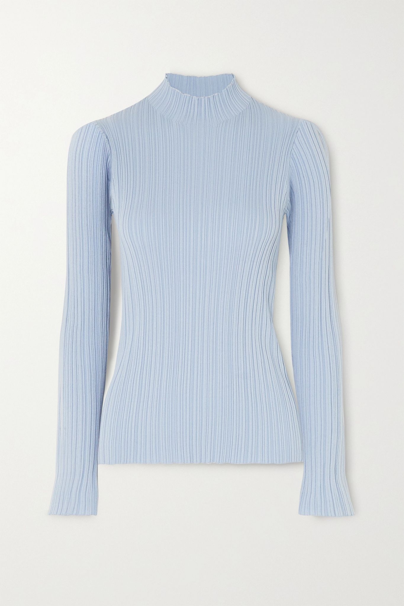 Ribbed cotton-blend sweater - 1