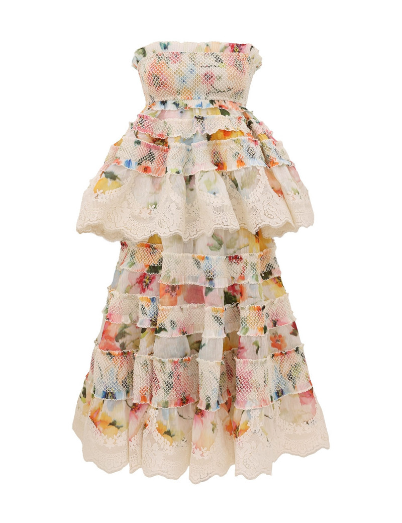 ALCHEMY SHIRRED MIDI DRESS 1