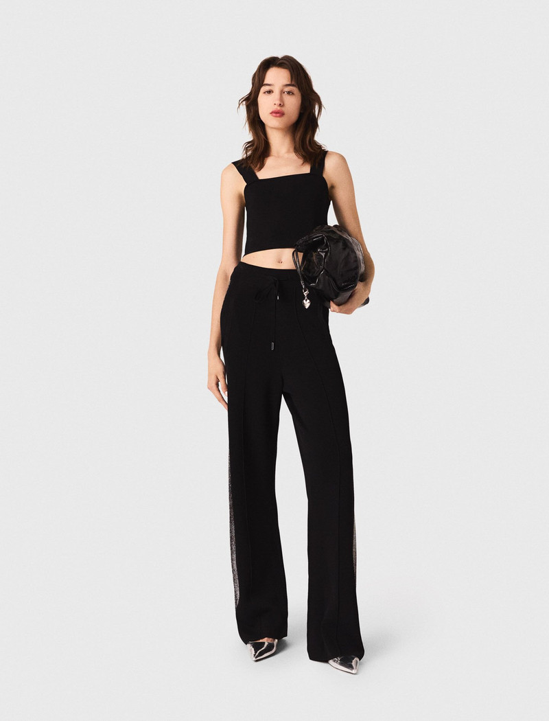 maje Knitted crop top with straps outlook