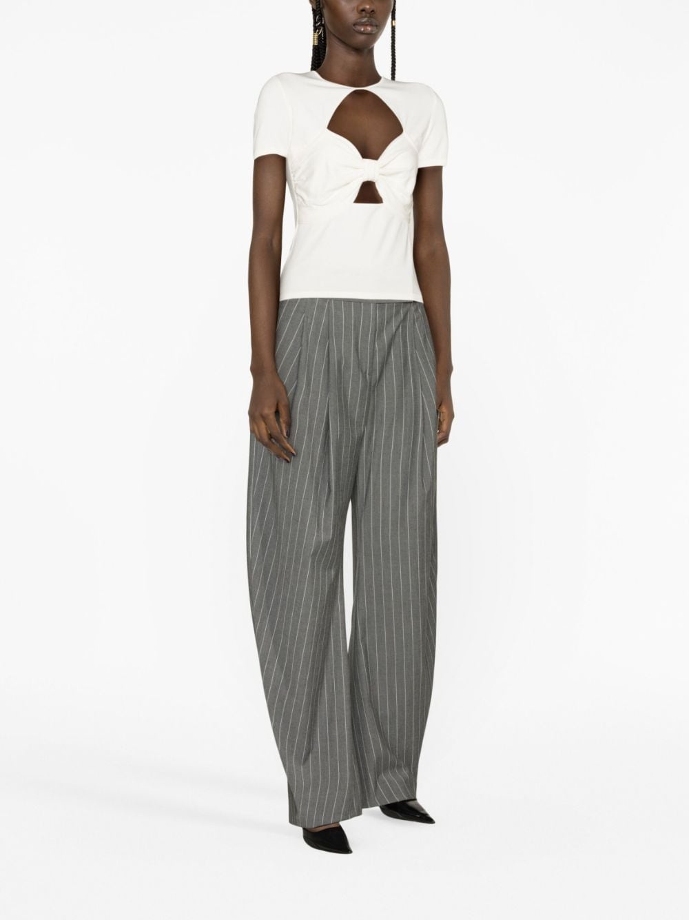 cut-out detailing short-sleeve top - 3