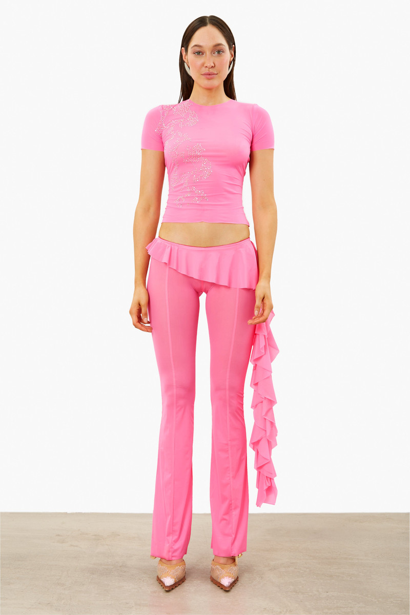 POSTER GIRL ELLE TROUSERS PINK TEXAS outlook