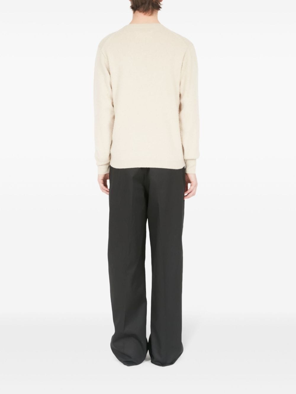 crew-neck cashmere-cotton jumper - 4
