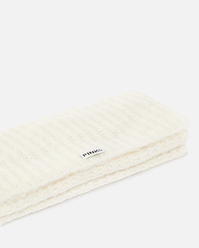 RIBBED SCARF WITH PINKO LOGO LETTERING 5
