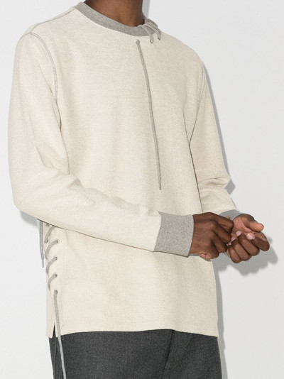 Craig Green lace-up detail sweatshirt outlook