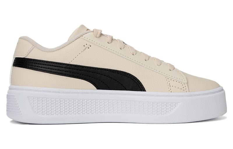 (WMNS) PUMA Platform Sneakers 'Beige Black' 390758-08 - 3