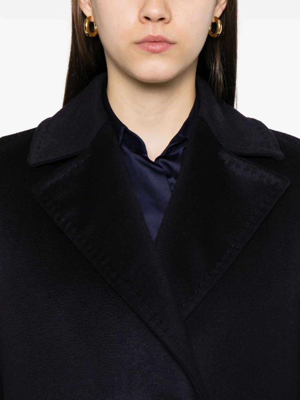 double-breasted wool coat - 5
