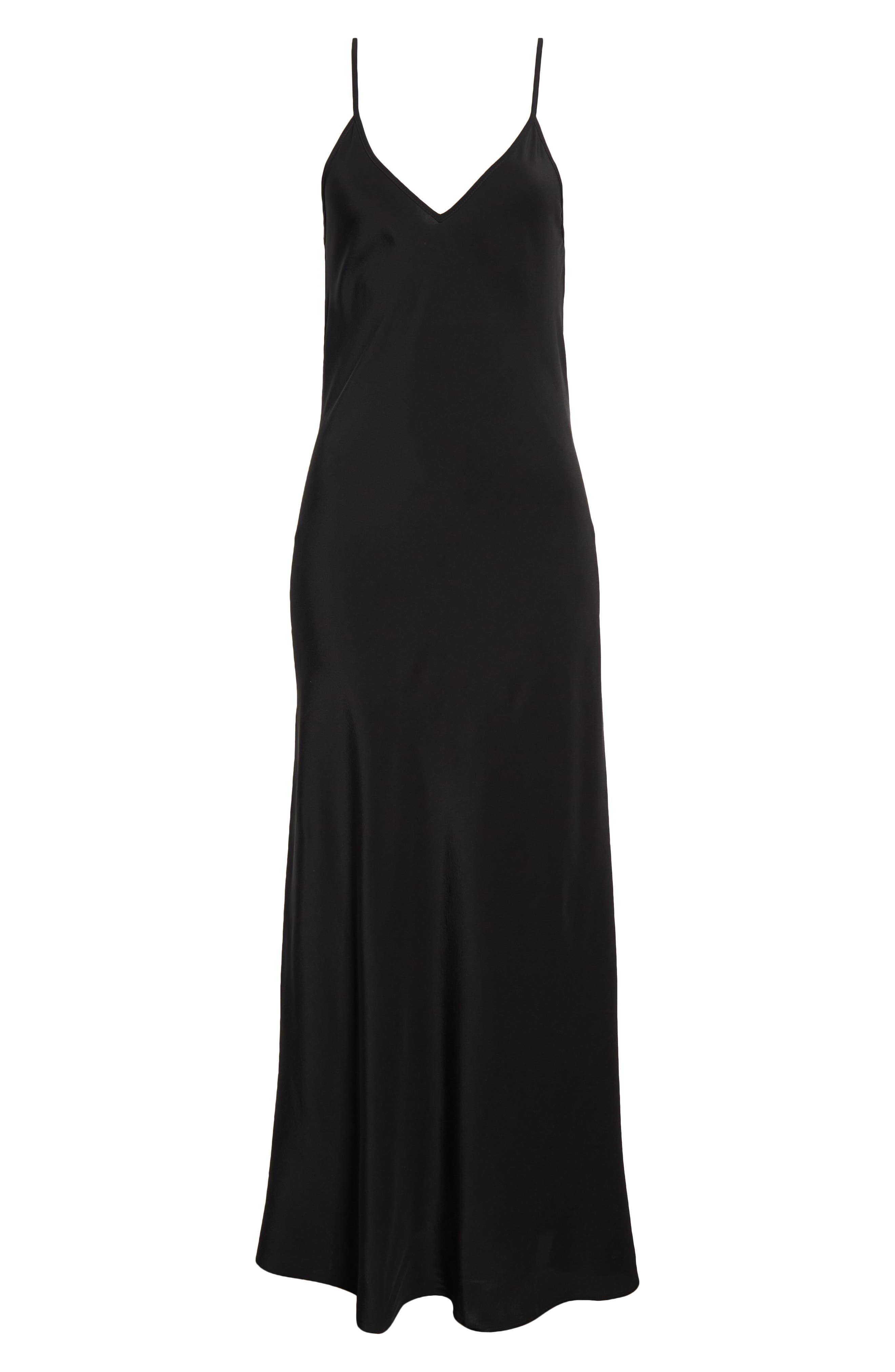 MM6 Maison Margiela Convertible Silk Slipdress in Black at Nordstrom - 6
