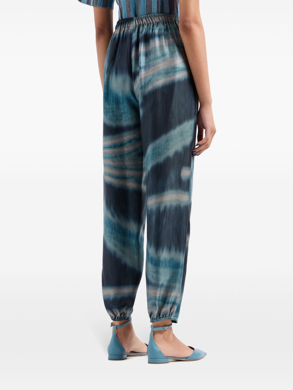 gradient-effect silk trousers - 3