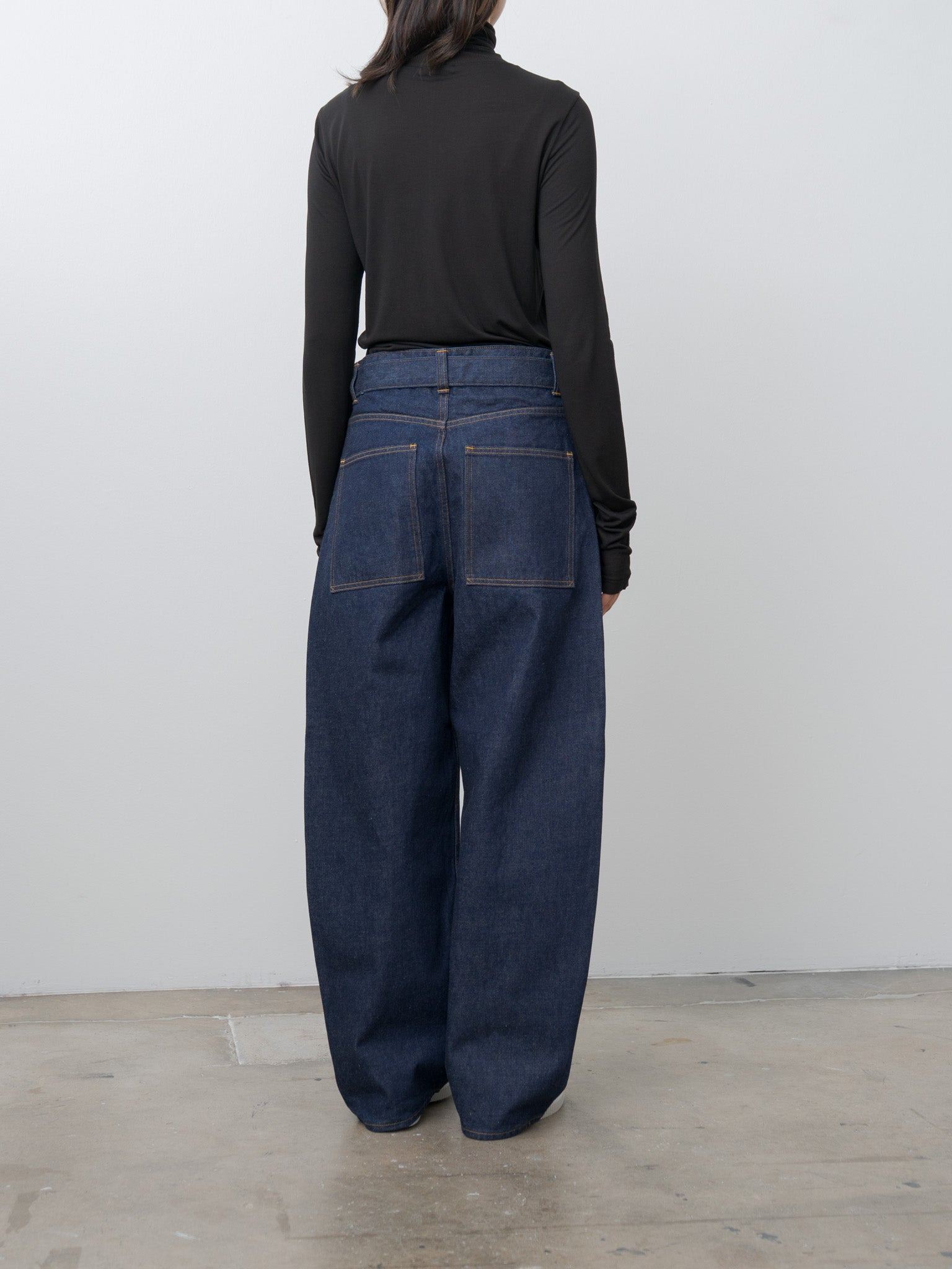 Modal Silk Jersey Turtleneck - Black - 5