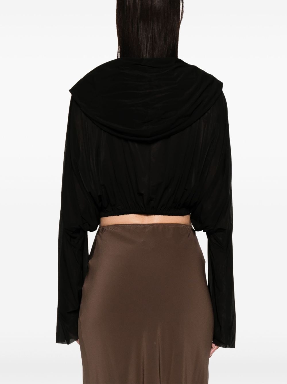 cropped hooded blouse - 4