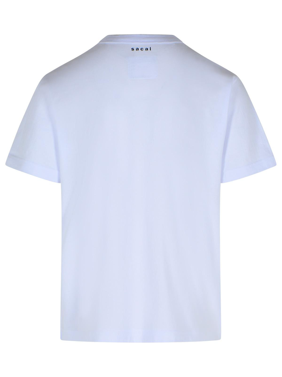 Sacai White Cotton T-Shirt Men - 3
