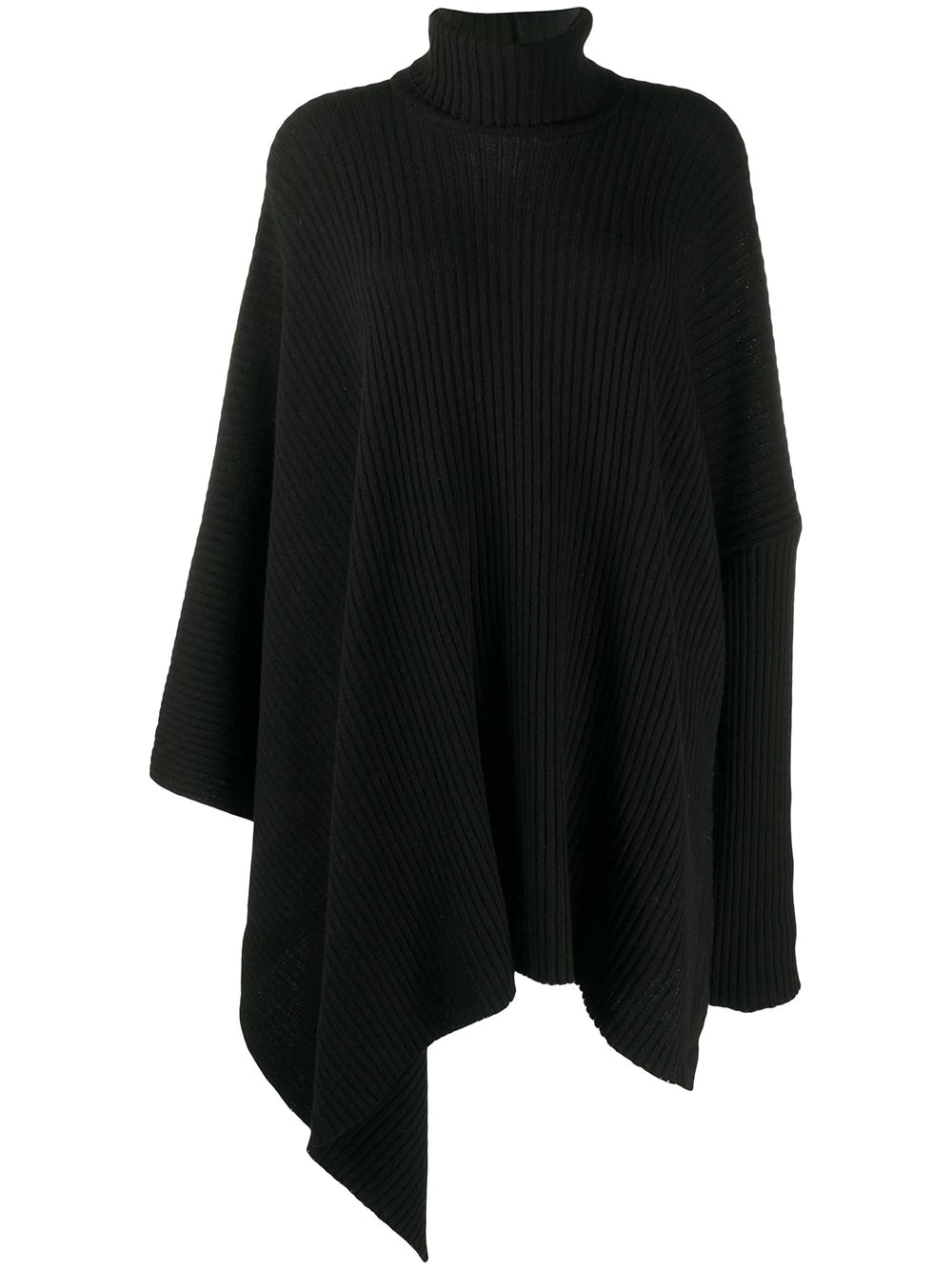 ribbed-knit draped jumper - 1