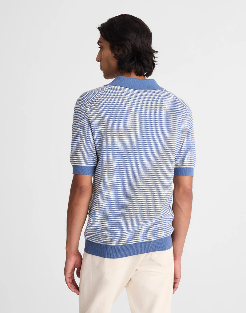 Madewell Textured-Stitch Johnny-Collar Sweater Polo outlook