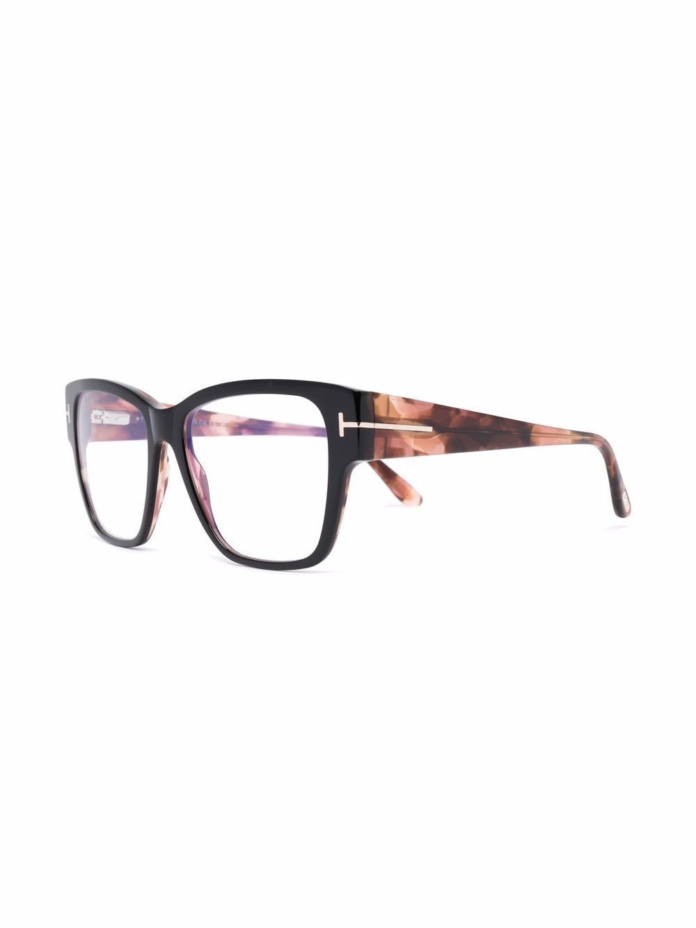 tortoise square-frame glasses - 2