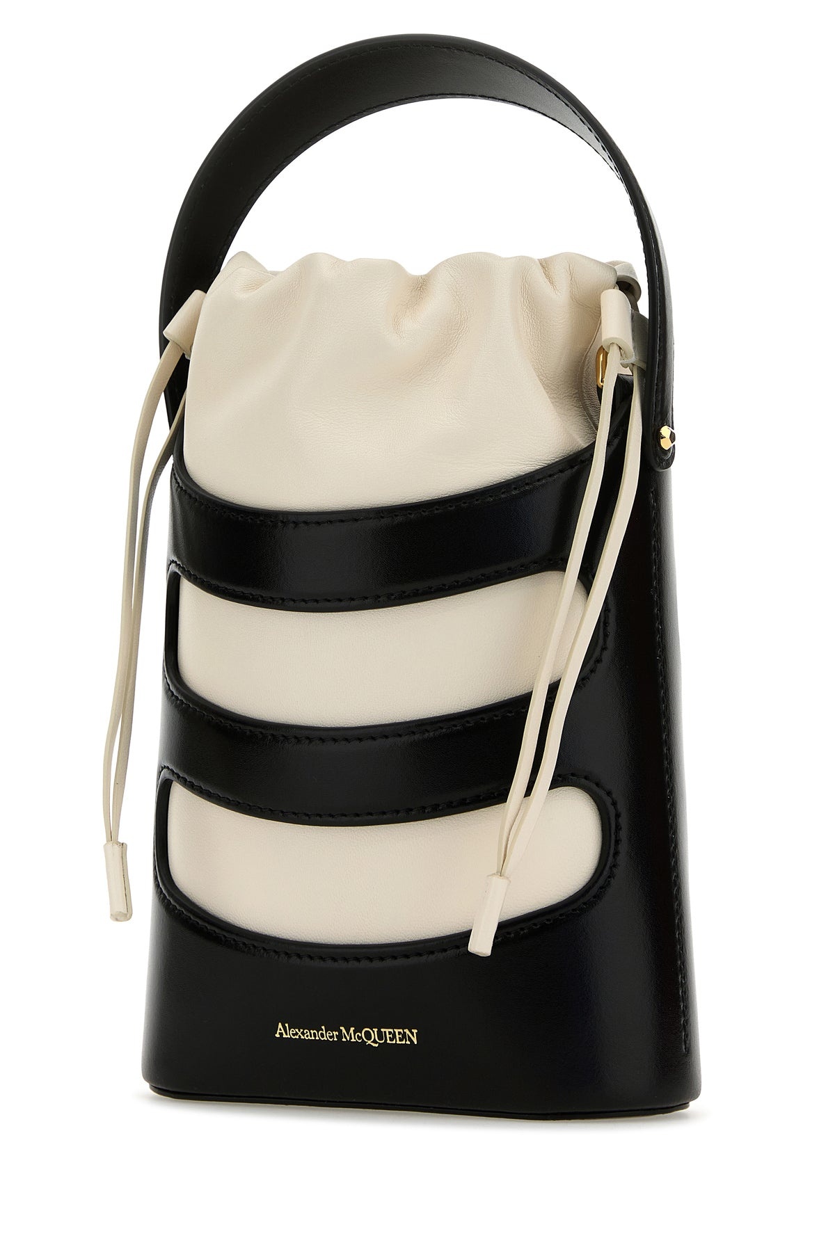 Two-tone leather mini The Rise bucket bag - 2