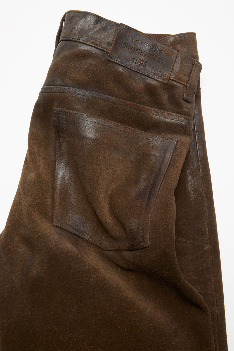 Suede trousers - Coffee brown 5