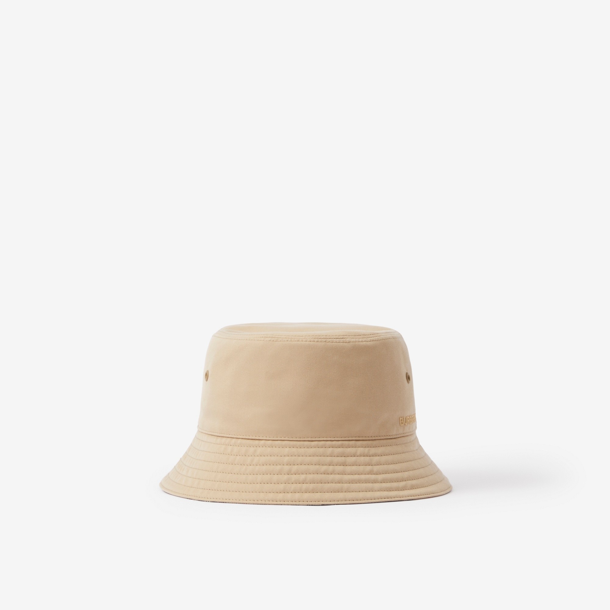 Embroidered Logo Cotton Gabardine Bucket Hat - 1