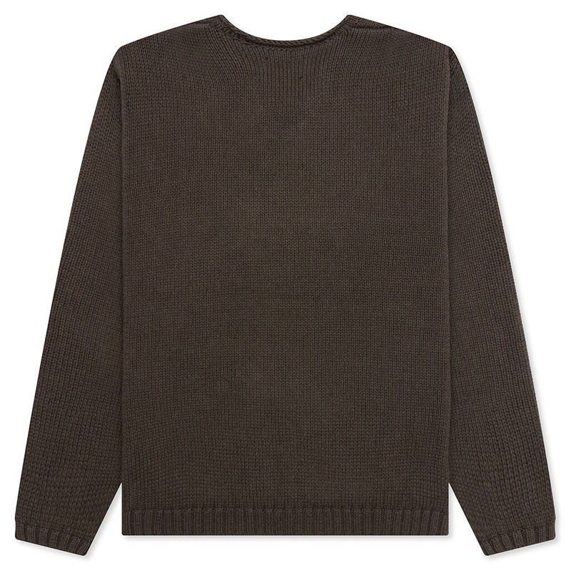 Stüssy ROLL V-NECK LOGO SWEATER - BROWN outlook