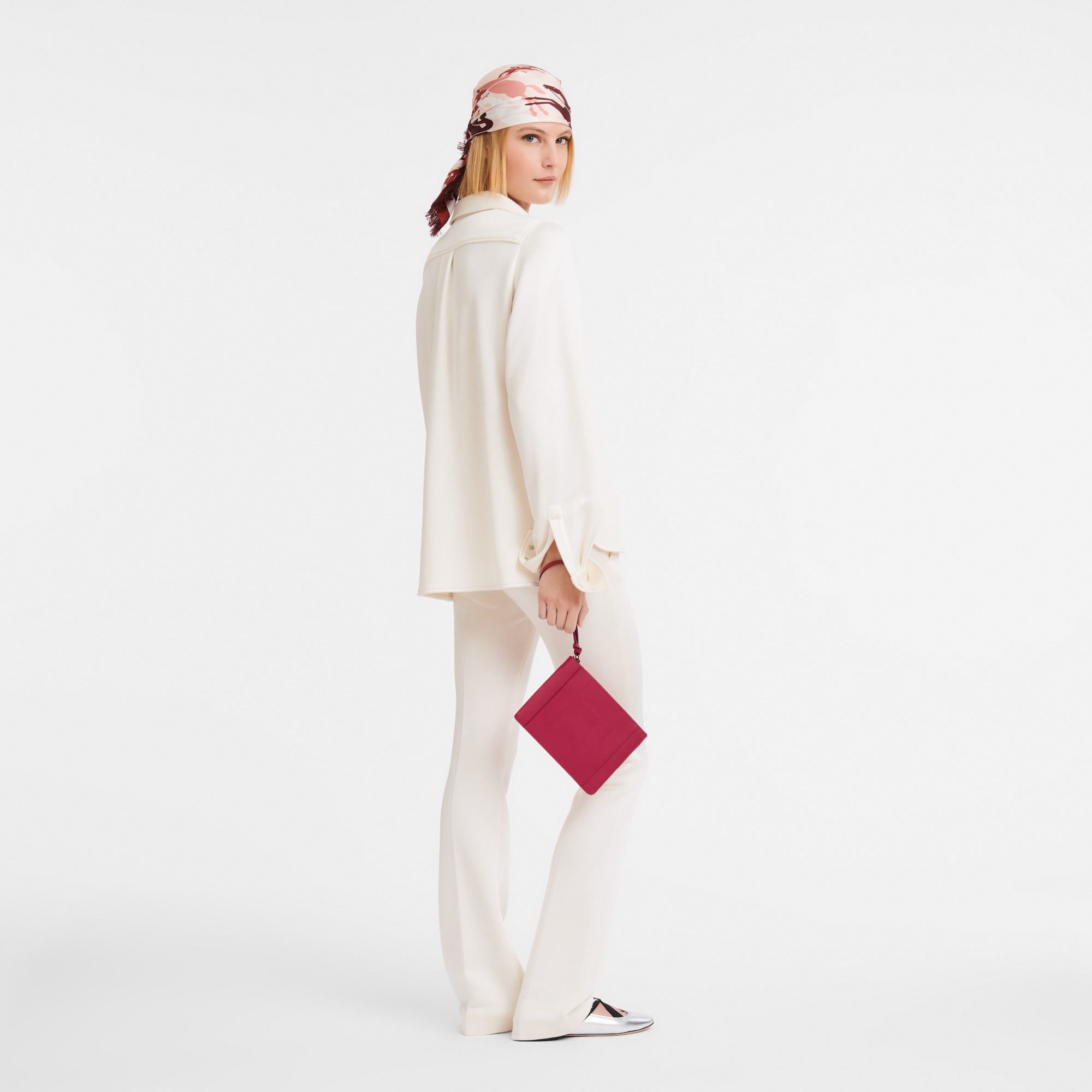 Longchamp 3D Pouch Magenta - Leather - 2