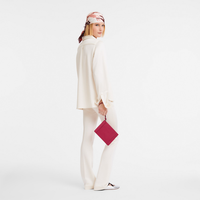 Longchamp Longchamp 3D Pouch Magenta - Leather outlook