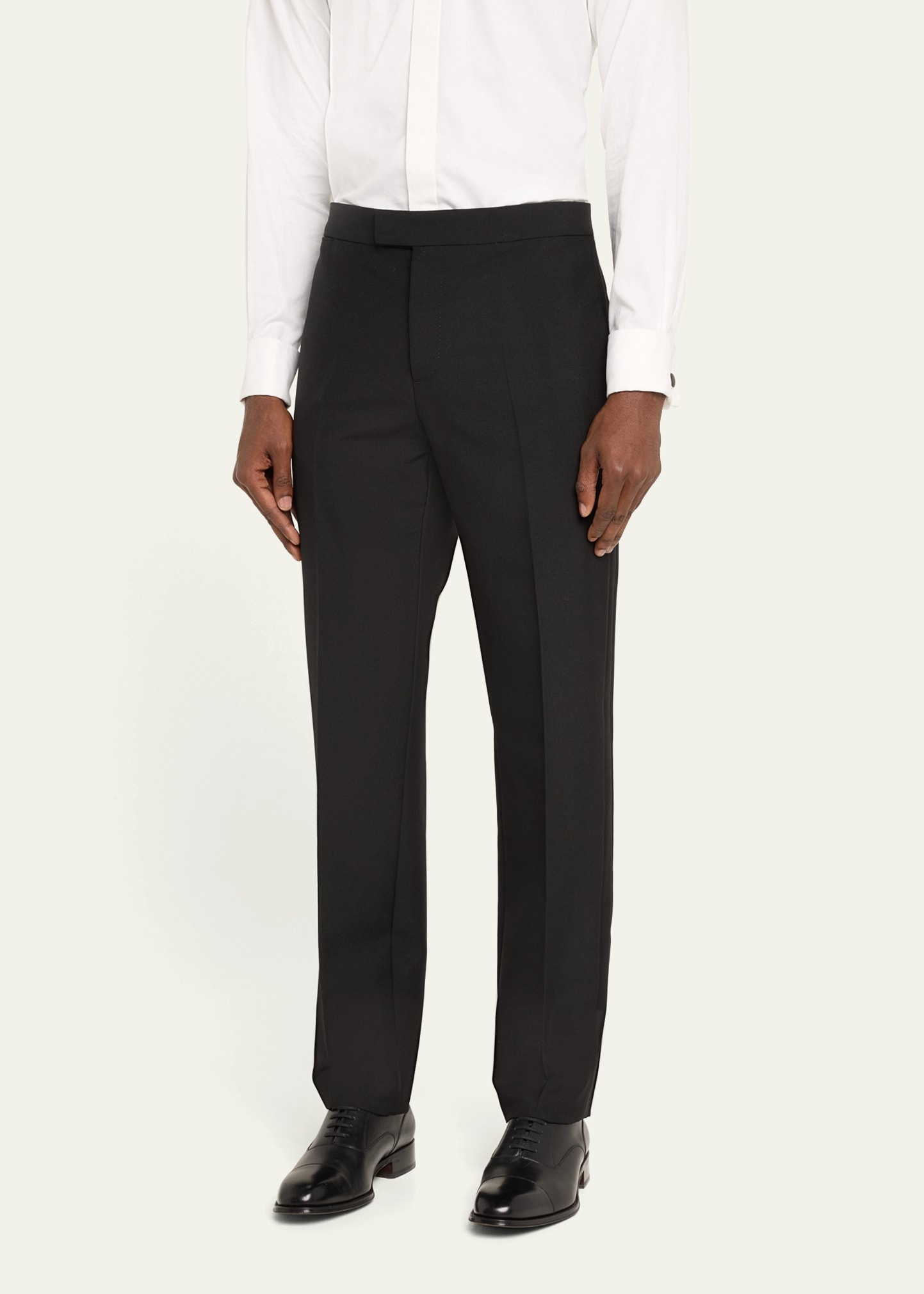 Men's Wool-Mohair Tuxedo Pants - 4