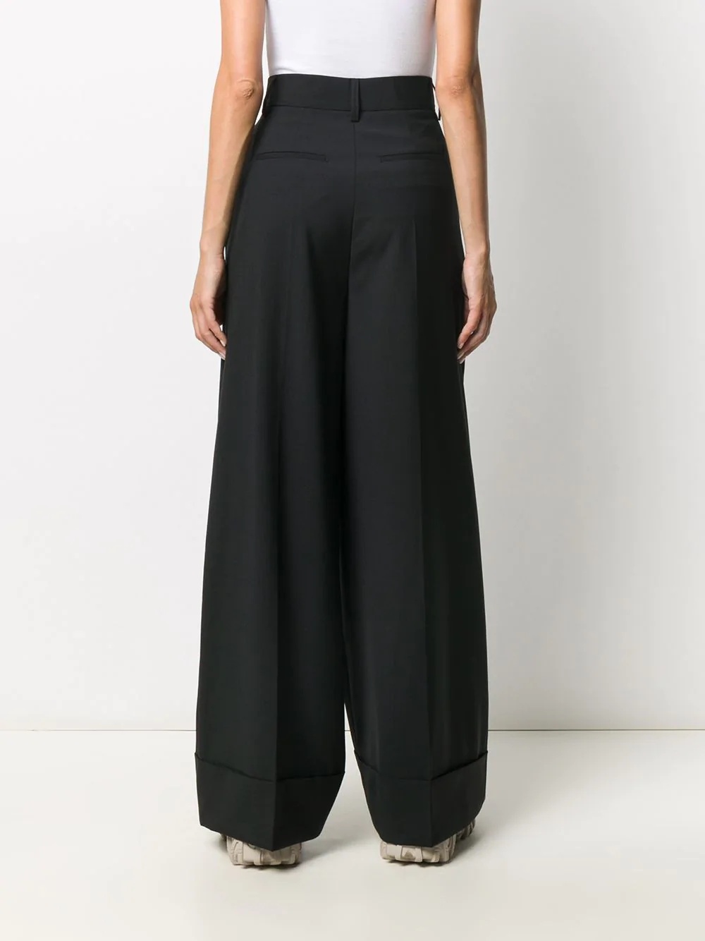 high-waisted wide leg trousers - 4