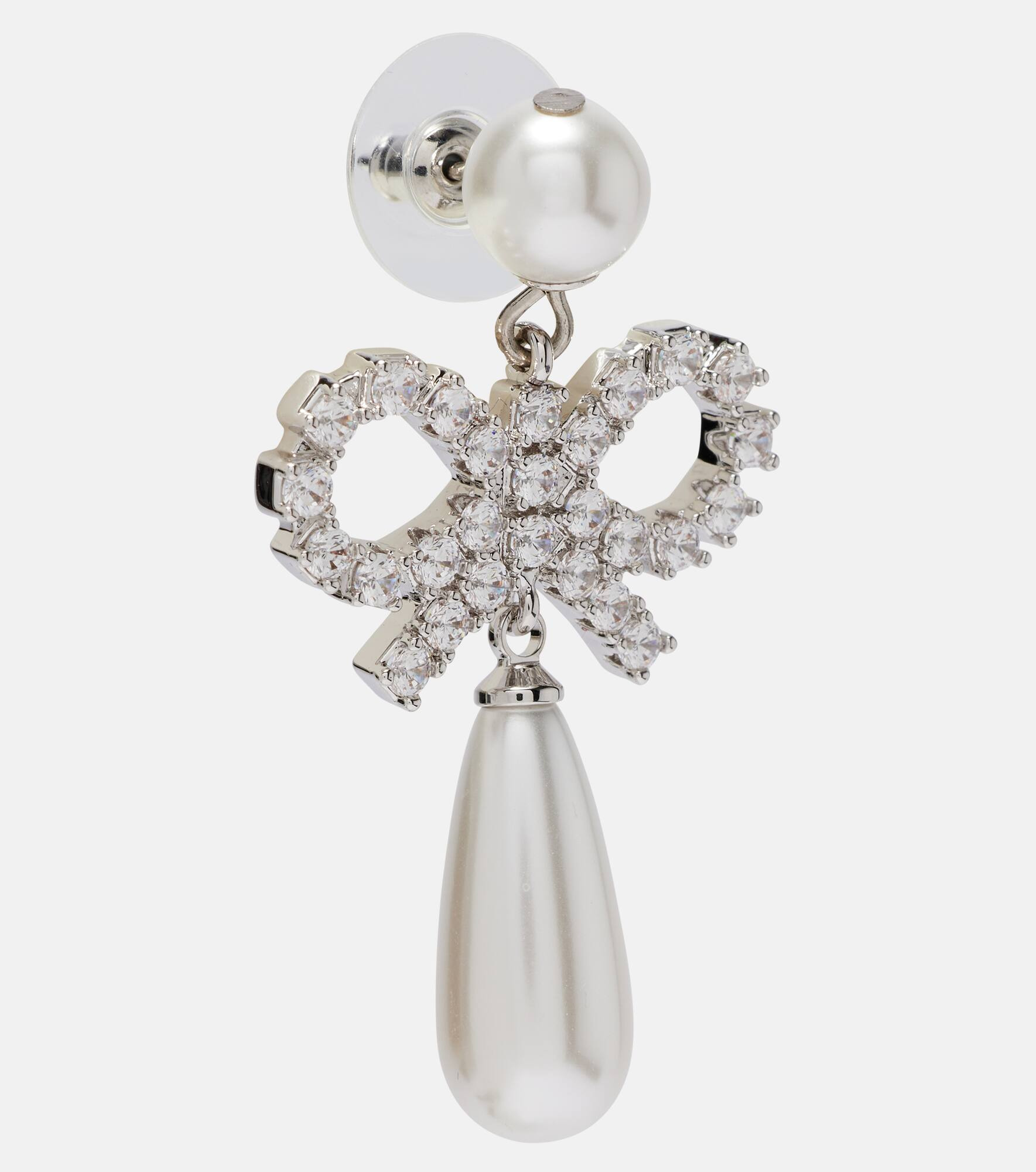 Faux pearl drop earrings - 2
