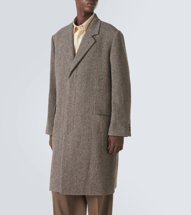 Herringbone wool and alpaca tweed coat 3