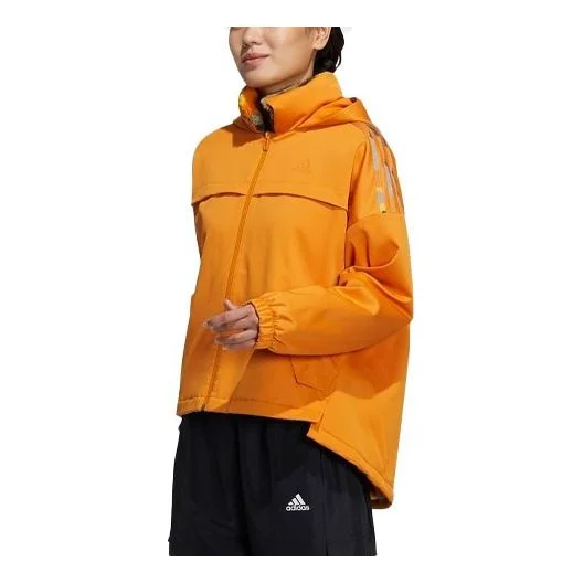 (WMNS) adidas Sports Hooded Jacket Orange H09759 - 1