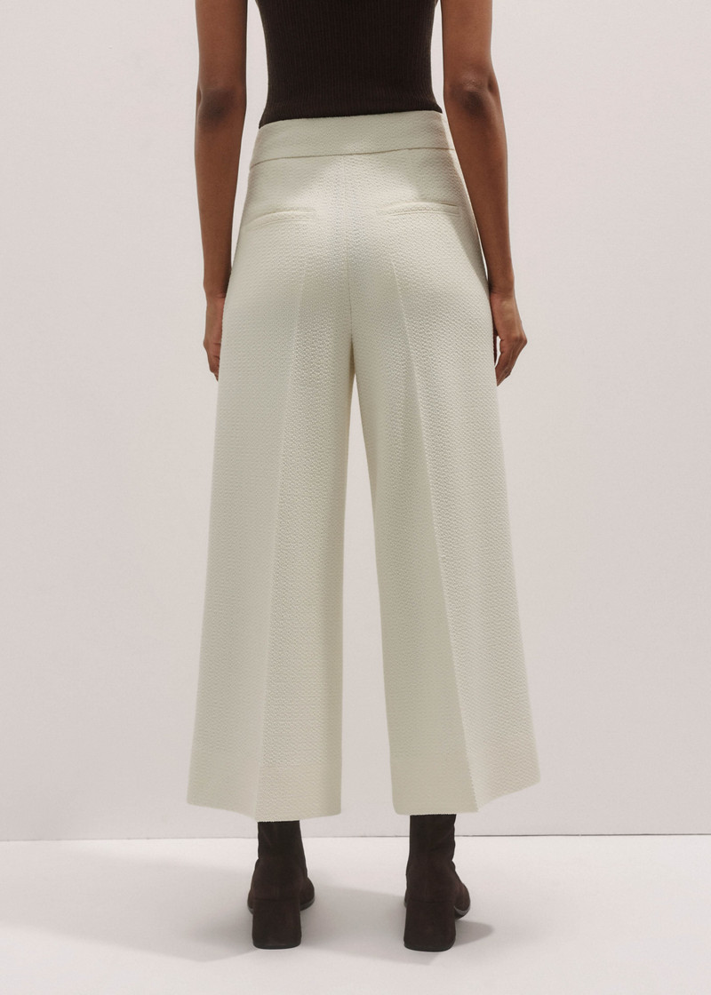 Textured High Waist Culotte Pant 3