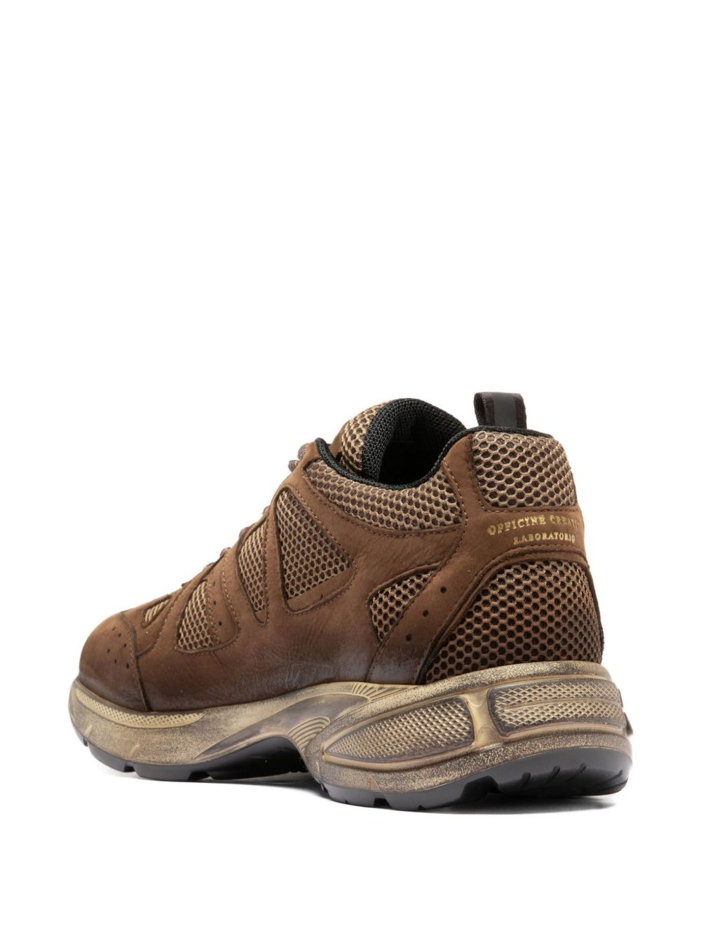 lace-up leather sneakers - 3