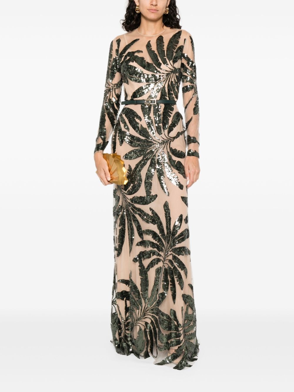 embroidered tulle maxi dress - 2