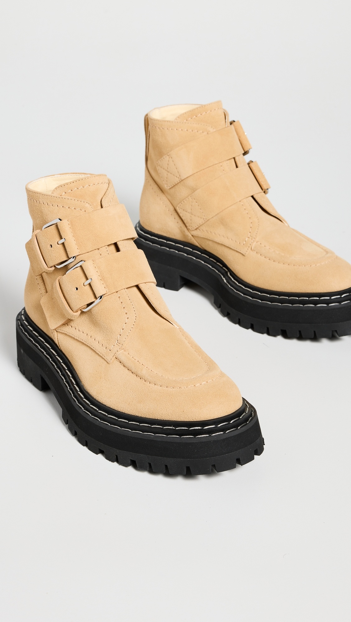 Lug Sole Buckle Boots - 4