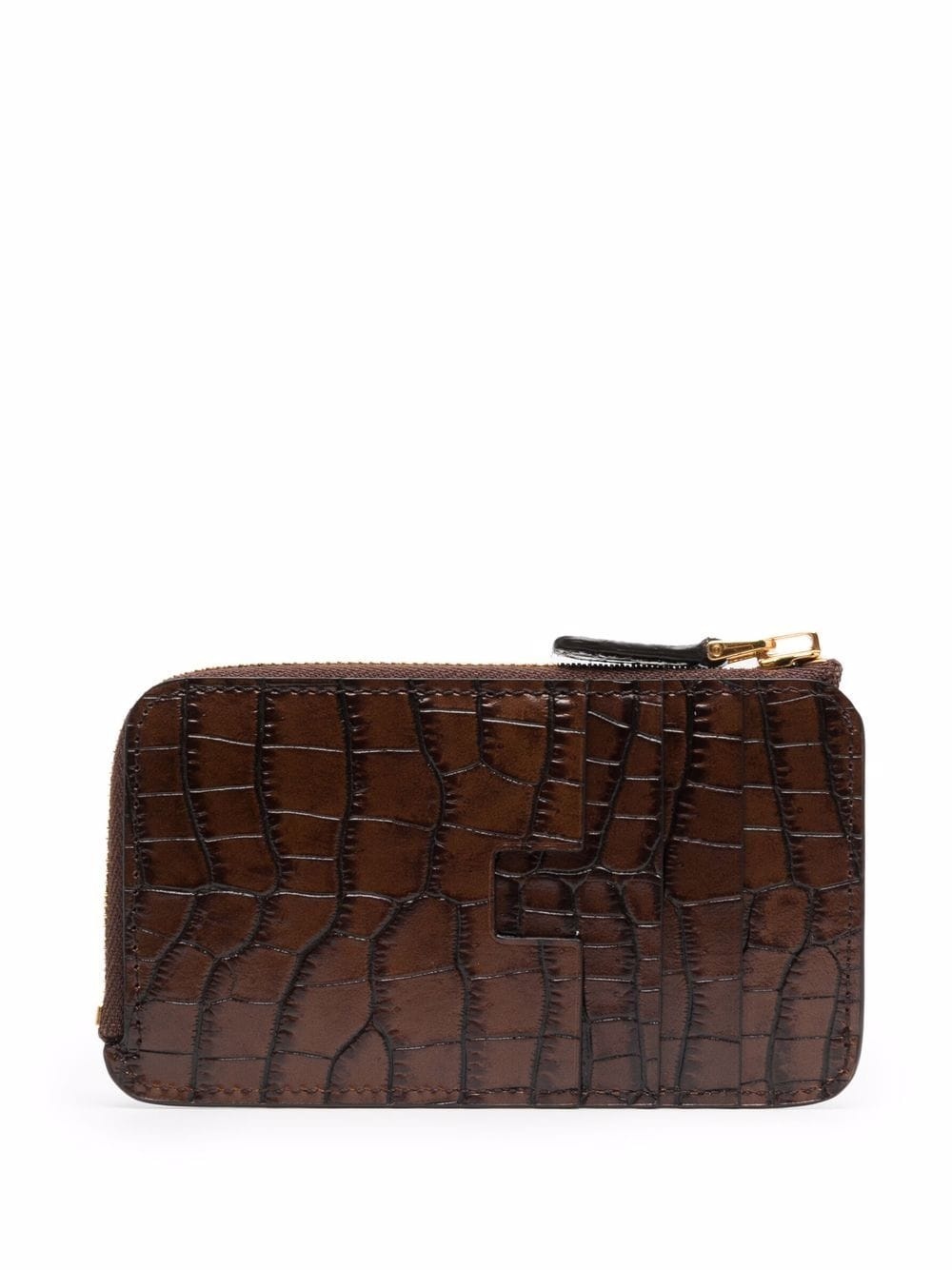 crocodile-effect zipped wallet - 2