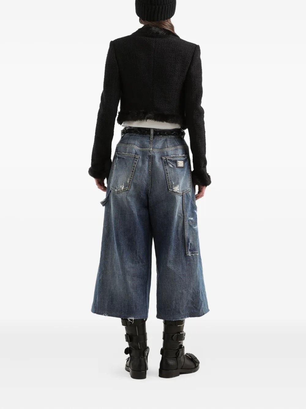 CROP DENIM TROUSERS - 3