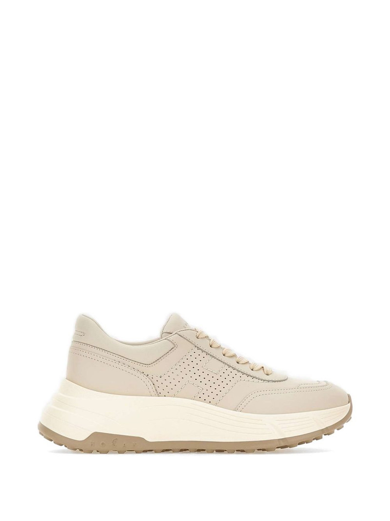 H669 perforated platform sneakers 1