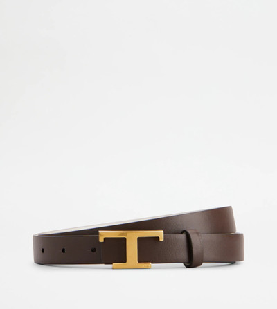 Tod's TIMELESS REVERSIBLE BELT IN LEATHER - BROWN, GREY outlook