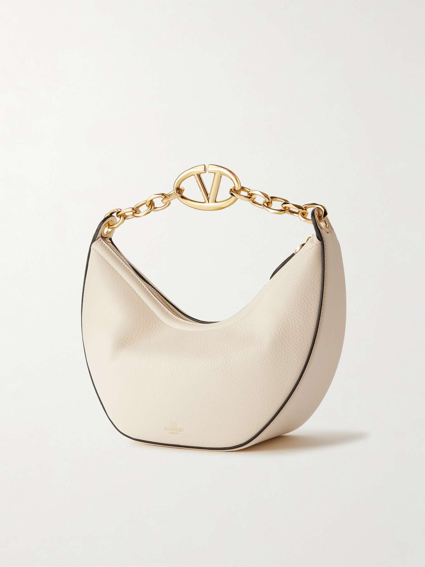 VLOGO small textured-leather shoulder bag - 3