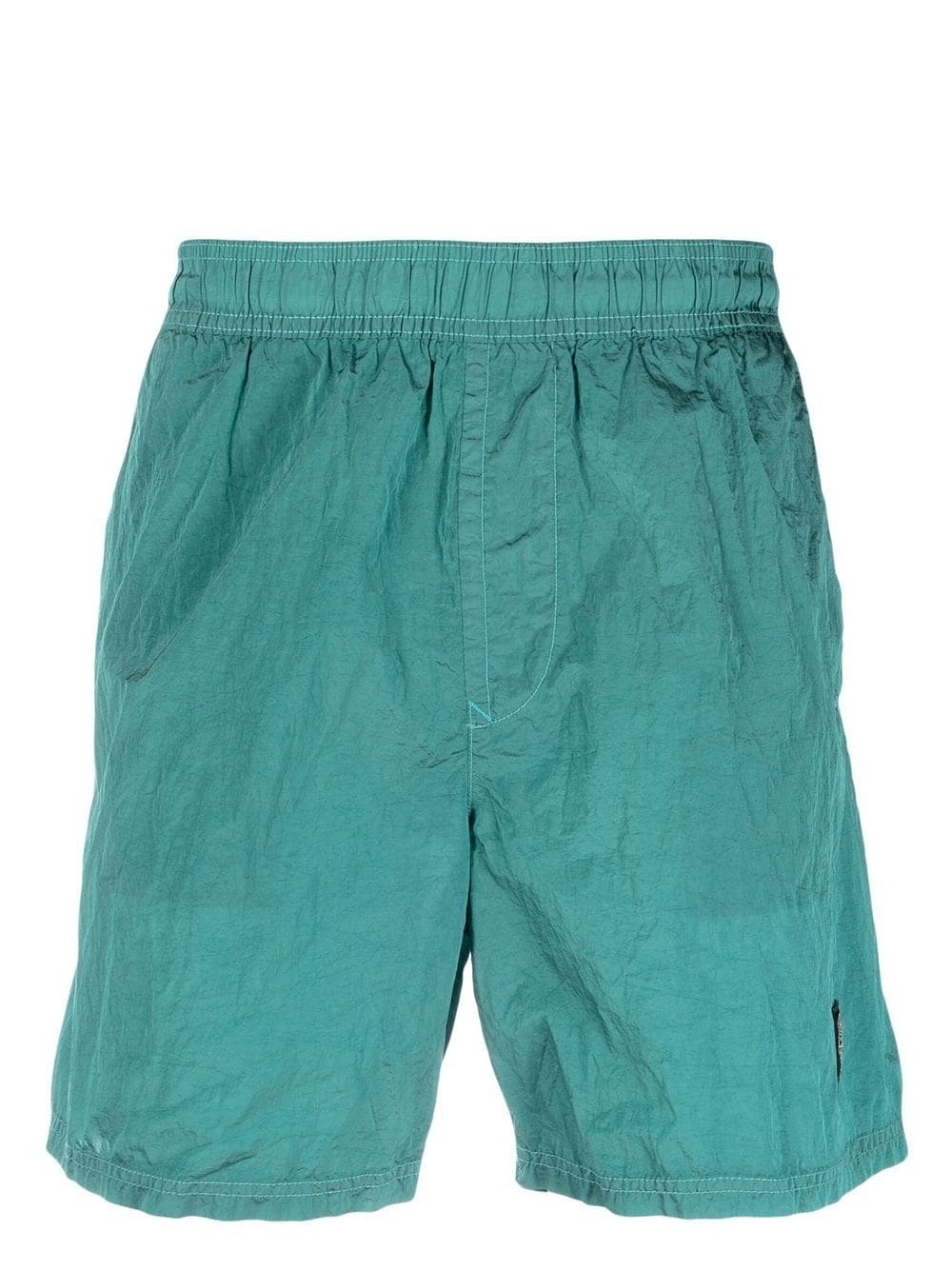 logo-patch swim shorts - 1