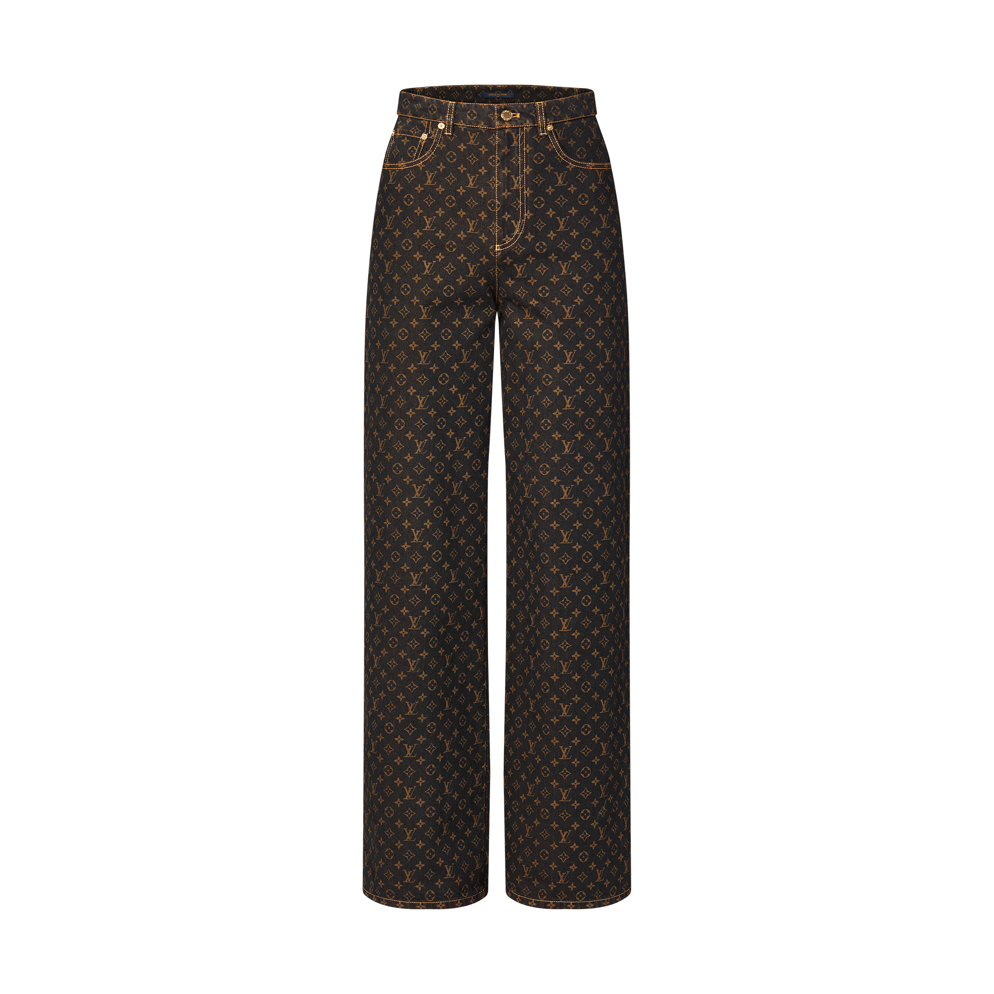 Monogram Straight-Cut Jeans - 1