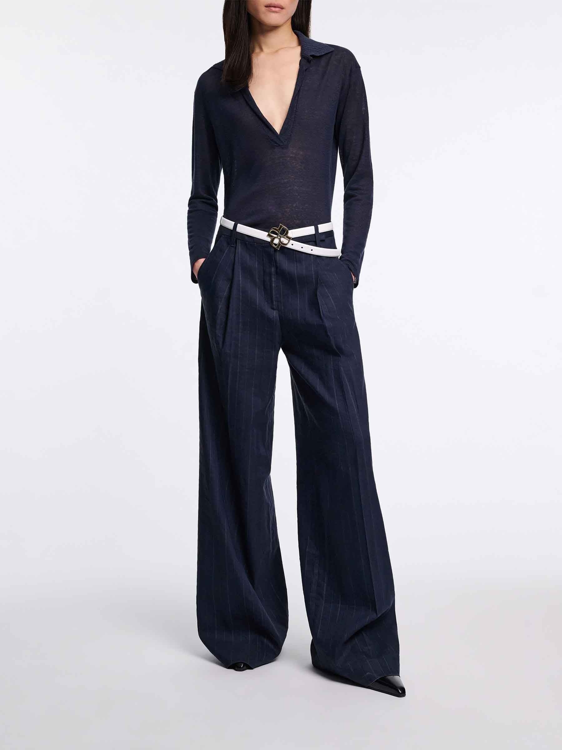 PLEATED WIDE LEG PANTS - 2