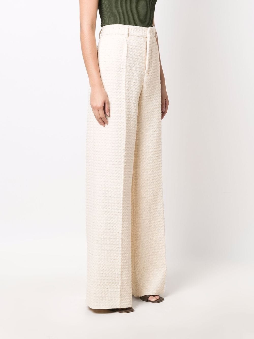 high-waisted-woven trousers - 3