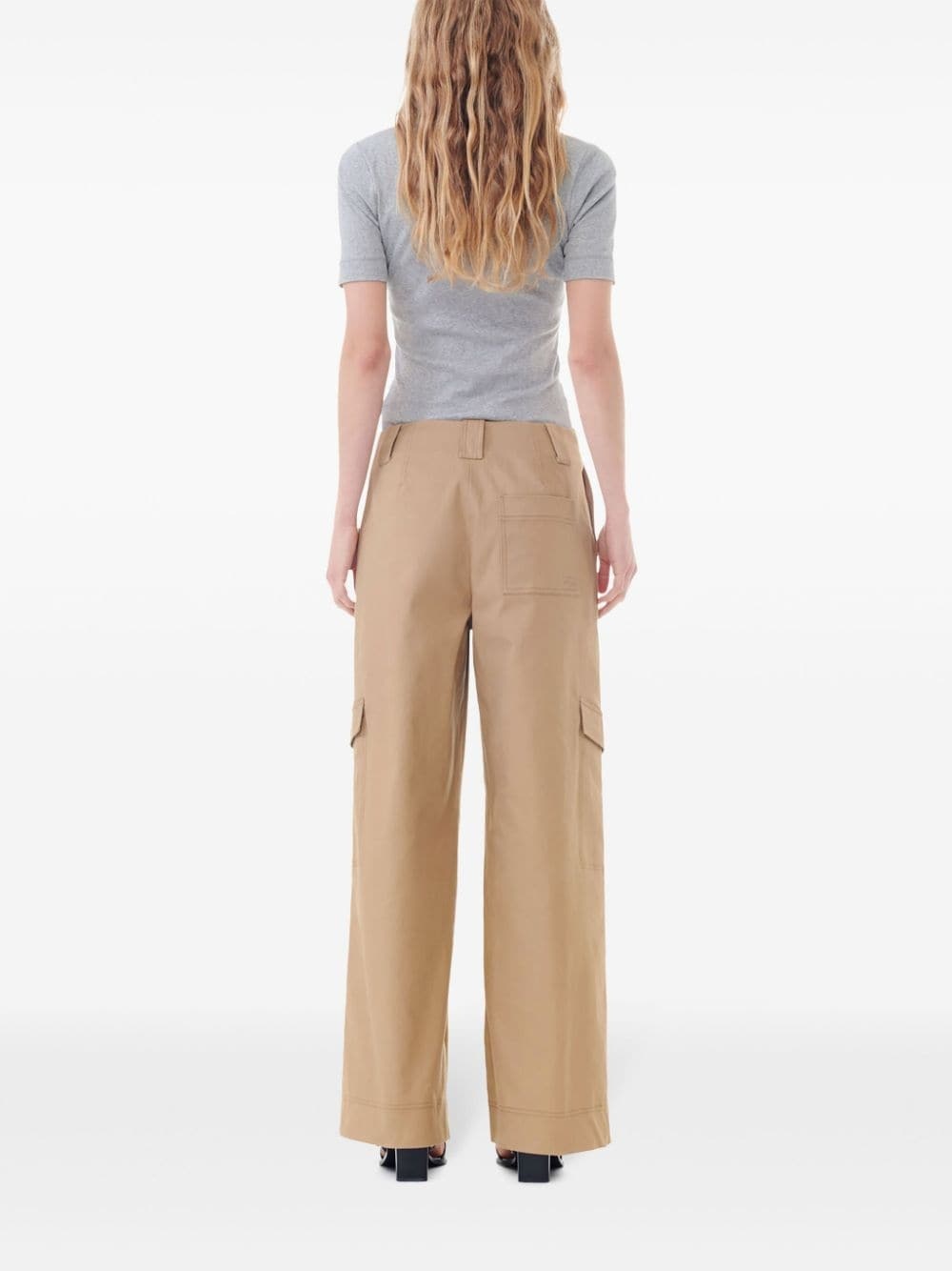 mid-rise cargo trousers - 4