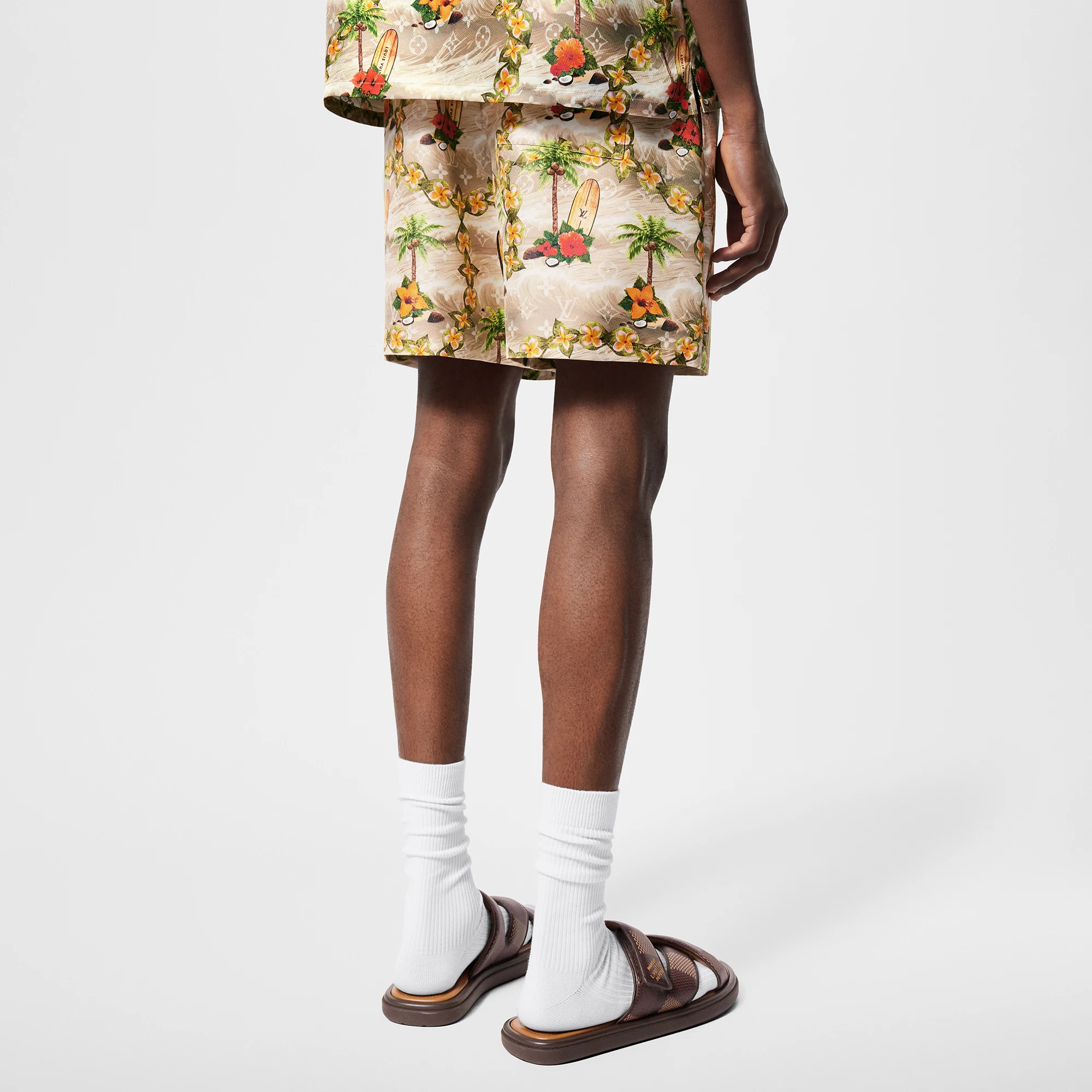 Monogram Silk Drawstring Shorts - 5
