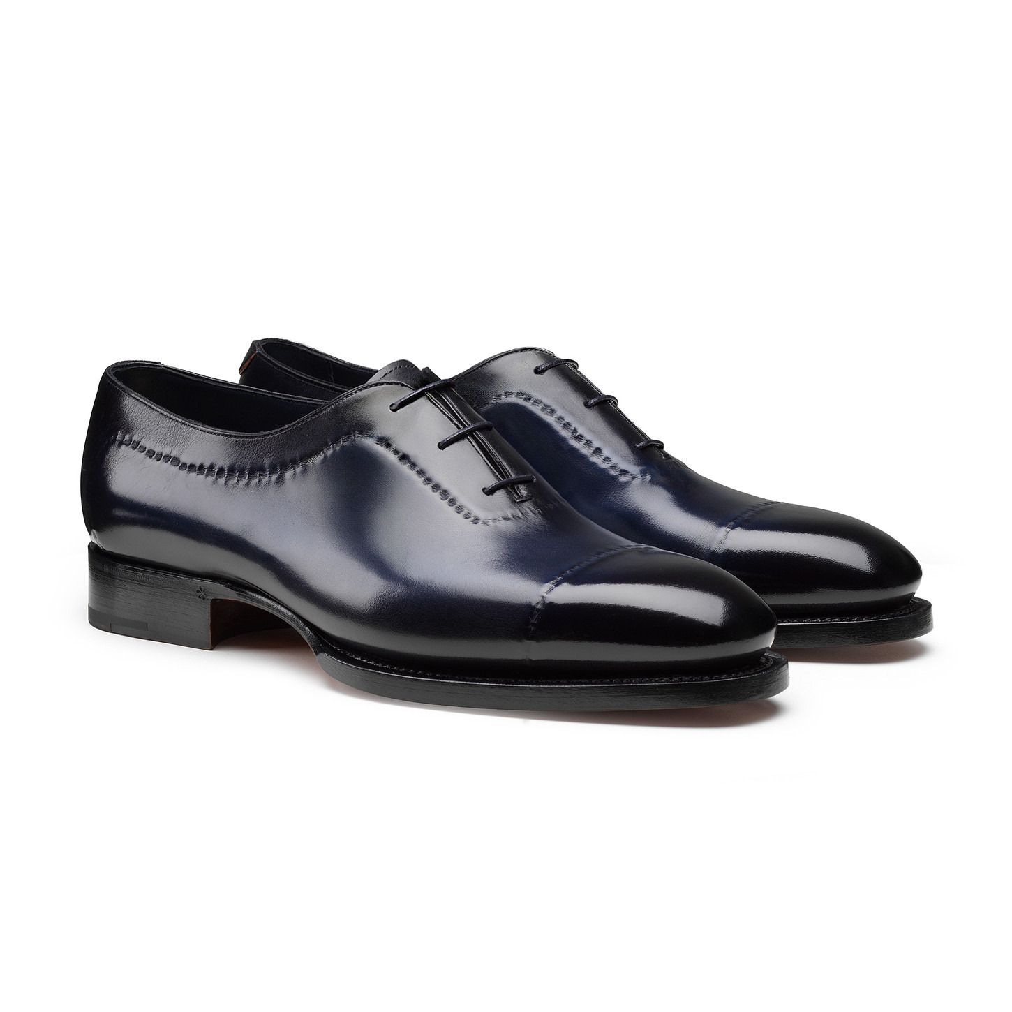 Men's blue leather Meraviglia Collection Oxford shoe - 2
