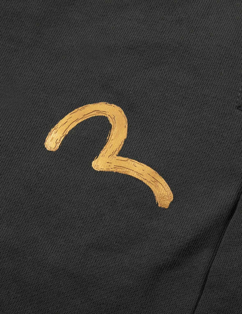 SEAGULL EMBROIDERY AND BRUSHSTROKE KOI SEAGULL DAICOCK PRINT RELAX FIT SWEAT SHORTS 9