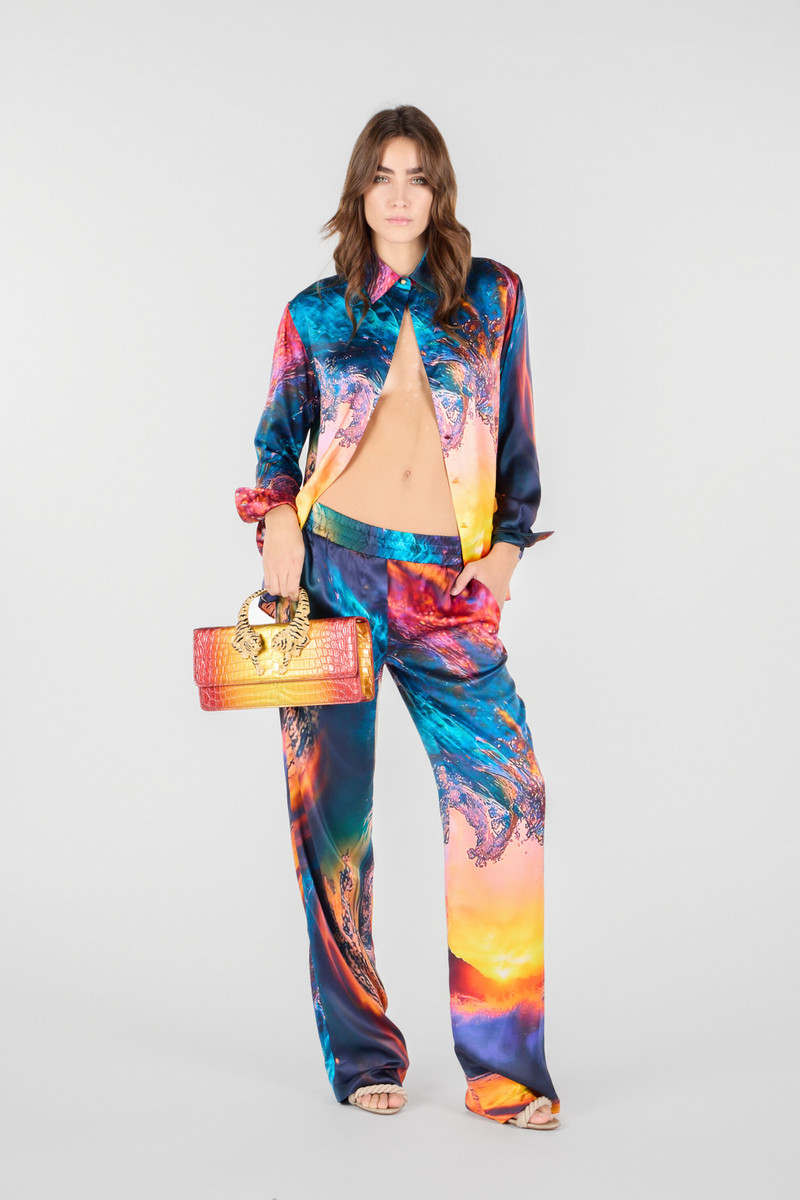 Roberto Cavalli Woman Silk Trousers outlook